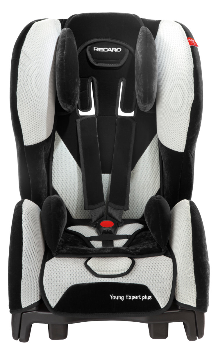 Комплект Recaro Young Expert plus + база Isofix - Silver (микрофибра)