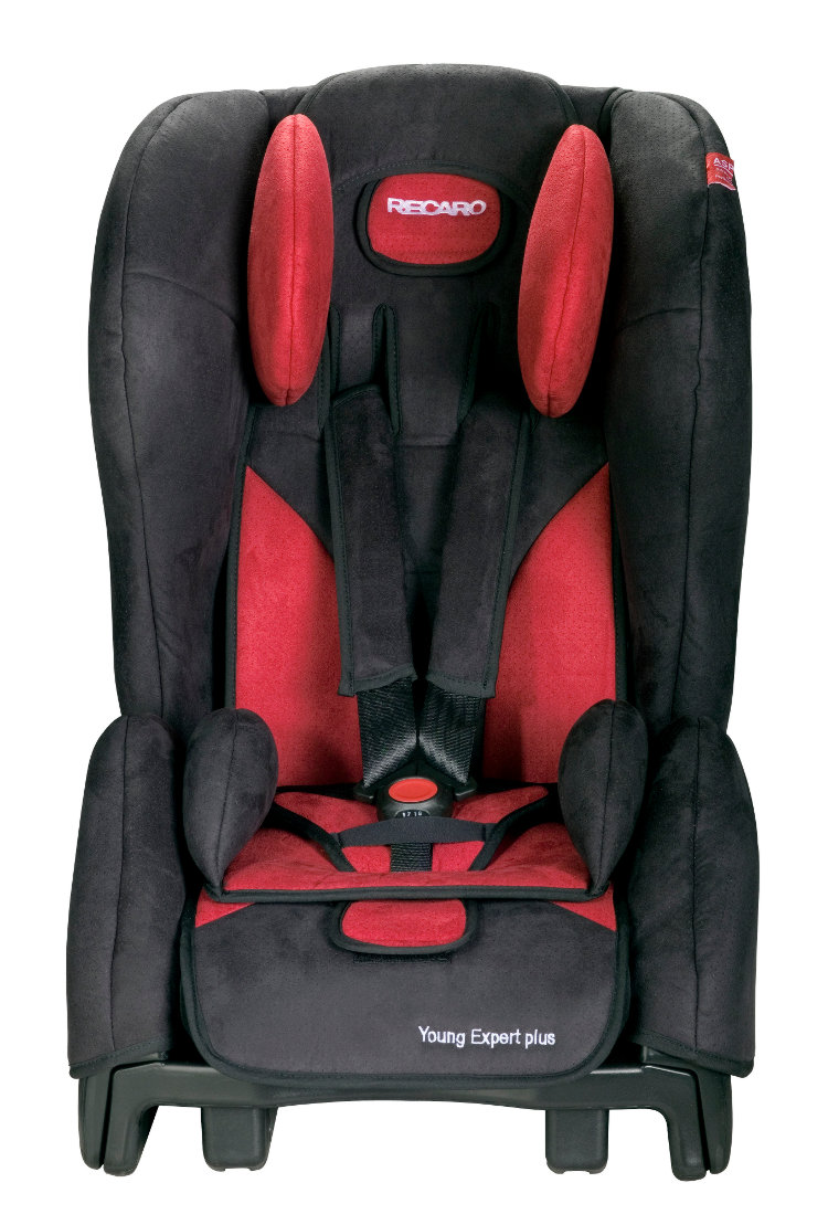 Комплект Recaro Young Expert plus + база Isofix - Cherry (замша Bellini)