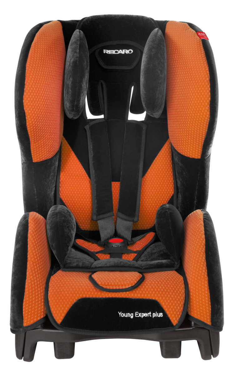 Комплект Recaro Young Expert plus + база Isofix - Orange (микрофибра)