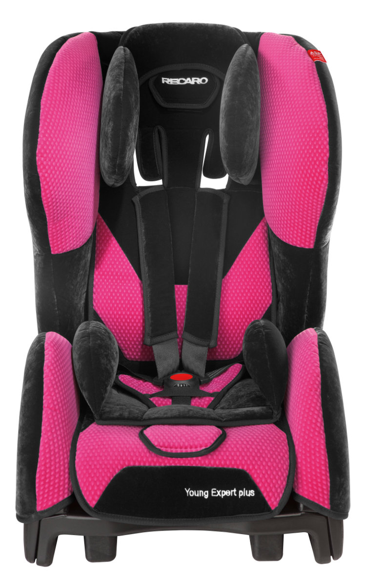 Комплект Recaro Young Expert plus + база Isofix - Pink (микрофибра)